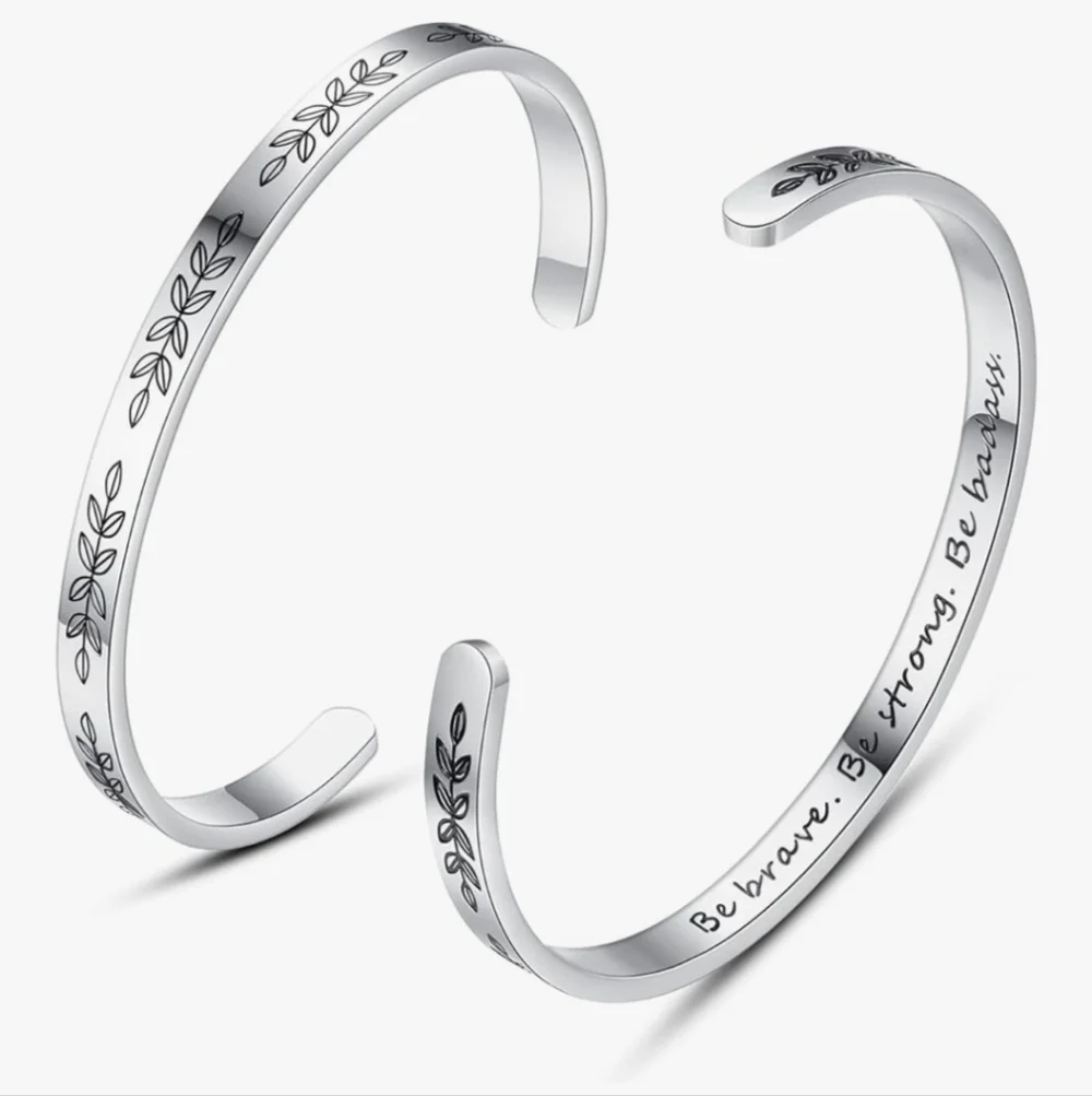 Silver Engraved Cuff Bracelet